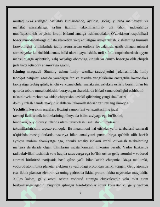 Radioaktivlikning dolzarb va yechilmagan muammolari 3
