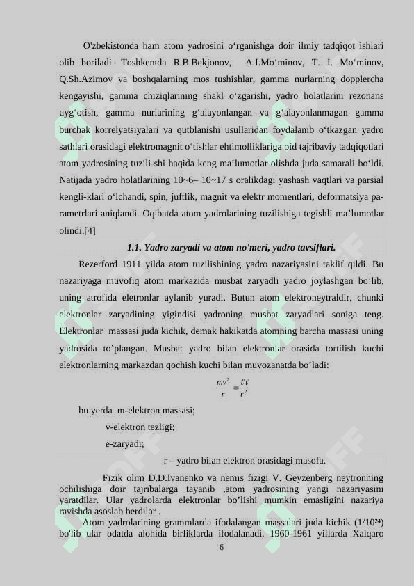 Izotonlar va magik yadrolar 6
