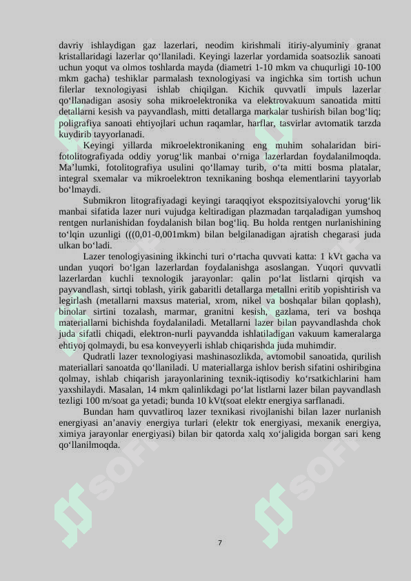 Qattiq jism lazerlari 7