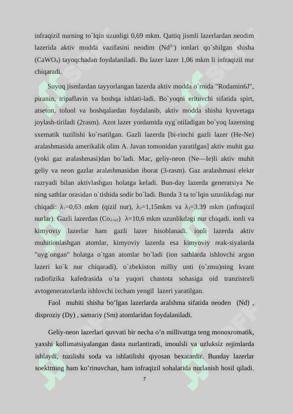 Lazer nuri yordamida ayrim jarayonlarni nazorat qilish 7
