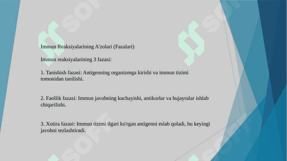 Immunopatologik jarayonlar, immunopatologiya, immunomorfologiya tshunchalari immun reaksiyalarning reaksiyalari rivojlanish mexanizmlari azolar gumoral va fiziologik reaksiyalari. 5