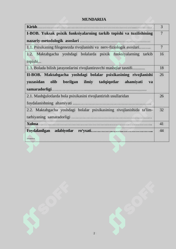 YUKSAK PSIXIK FUNKSIYALARNING TARKIB TOPISHI VA TUZULISHI 2
