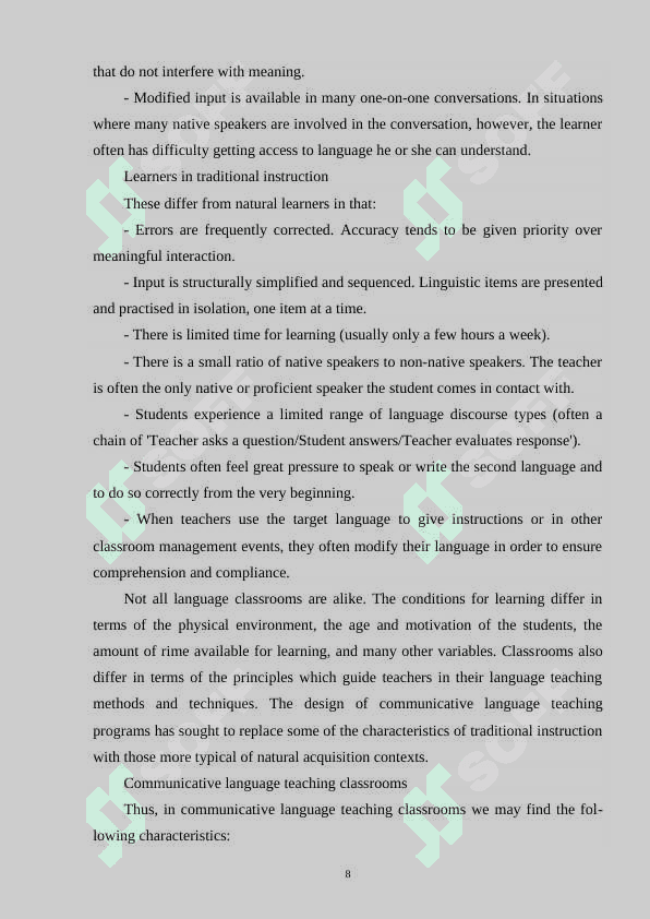 PROBLEM BASED LEARNING AS AN ACTIVE METHOD OF TEACHING READING TO B2 LEVEL LEARNERS 8