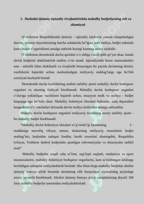 Moliyaviy siyosatning xususiyatlari va eng asosiy maqsadi 7