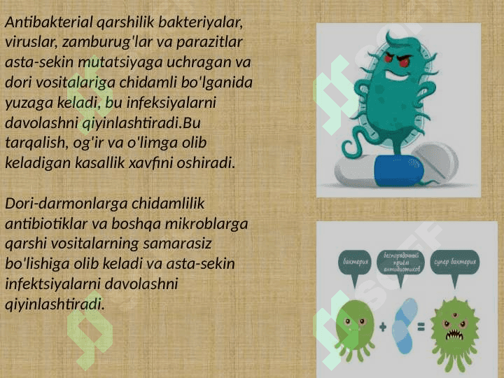 Bakteriyalarning antibiotiklarga chidamli shakllarini paydo bo’lish mexanizmlari 2