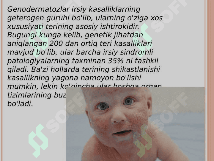 Genodermatozlar lablar va og'iz shilliq qavatining qizil chegarasi terisida namoyon bo'lishi 2