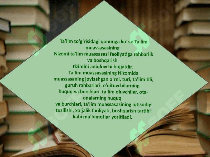 Ta'lim muassasasini boshqarishga doir me'yoriy-huquqiy hujjatlar 4