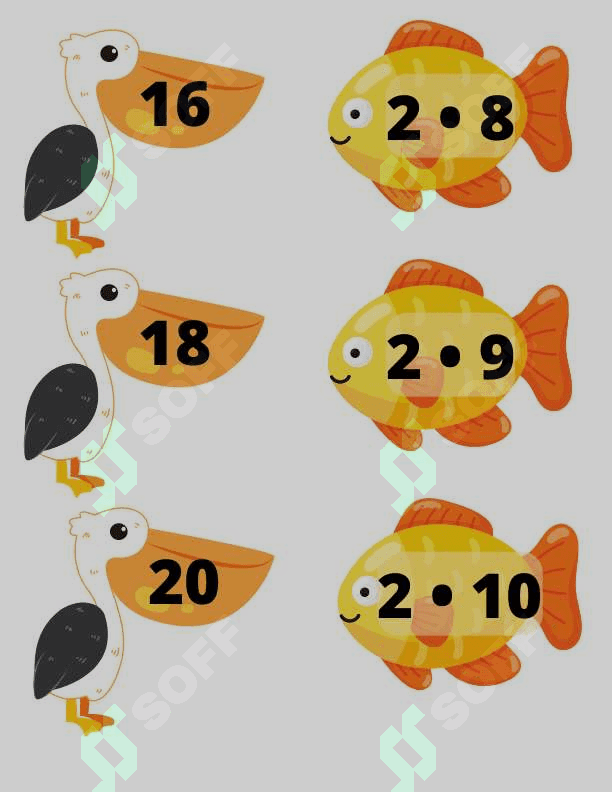 Ko'paytirish 2 dan 9 gacha.
Bolalar uchun karra jadvalni qiziqarli yodlatish. Karra jadval 4
