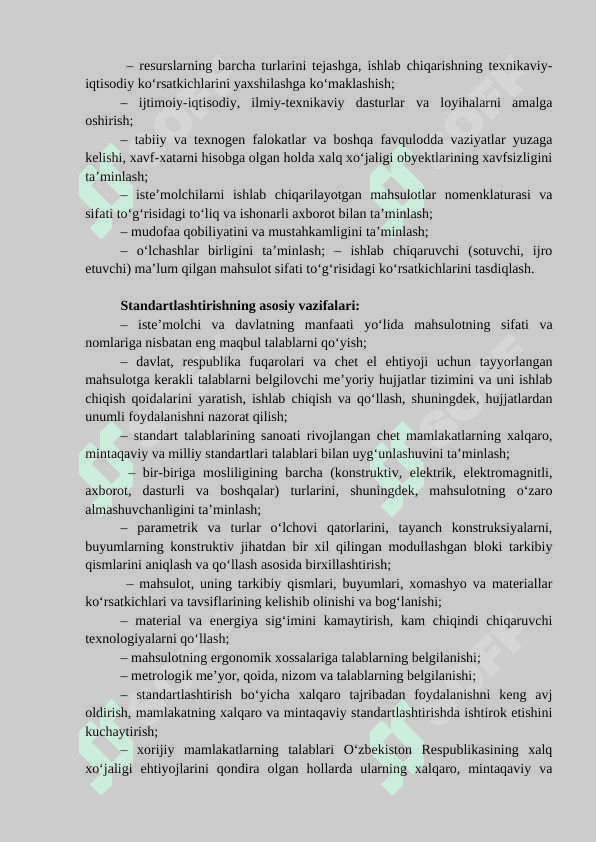 Standartlashtirish faoliyati 2