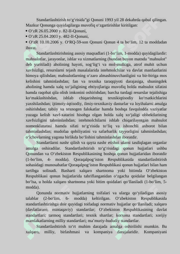 Standartlashtirish faoliyati 4