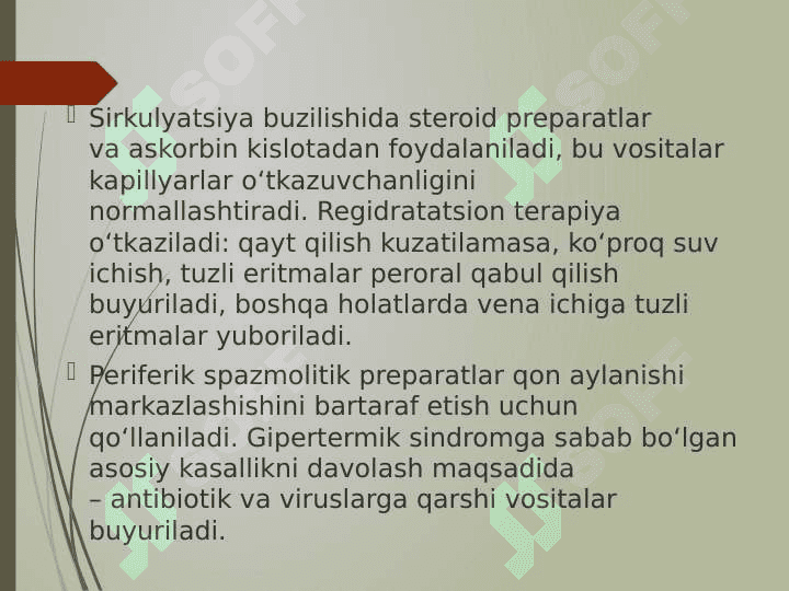 Gipertermiya. Talvasa sindromi. 8