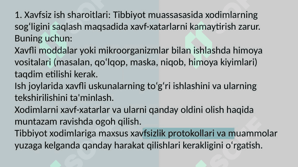 Tibbiyot muassalaridagi hodimlarni mehnat sharoitlarini gigiyenik nazorati 4