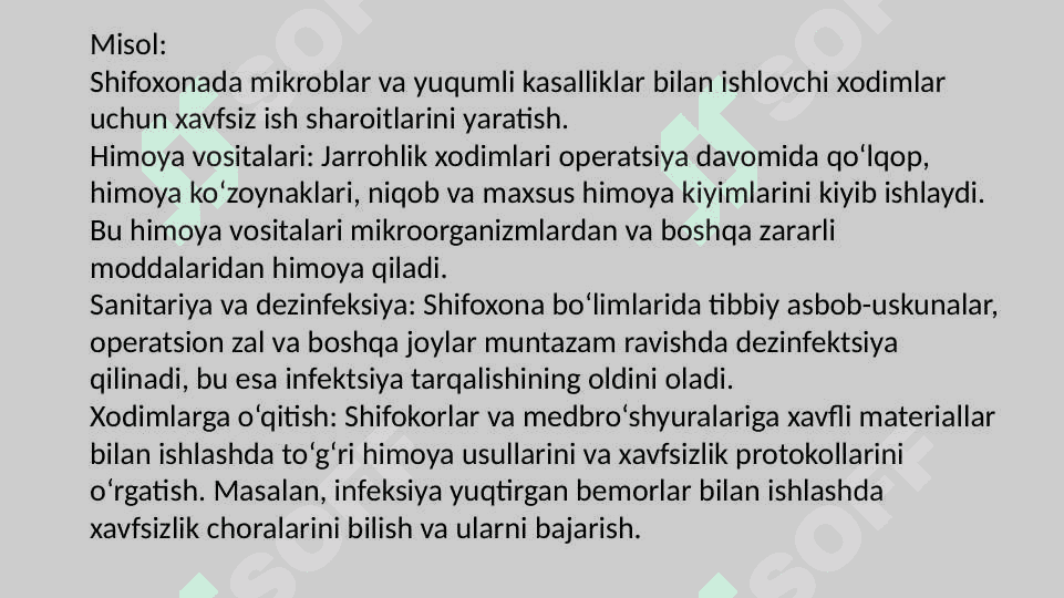 Tibbiyot muassalaridagi hodimlarni mehnat sharoitlarini gigiyenik nazorati 5