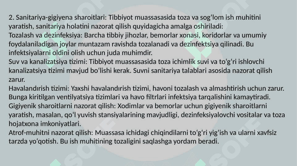 Tibbiyot muassalaridagi hodimlarni mehnat sharoitlarini gigiyenik nazorati 7