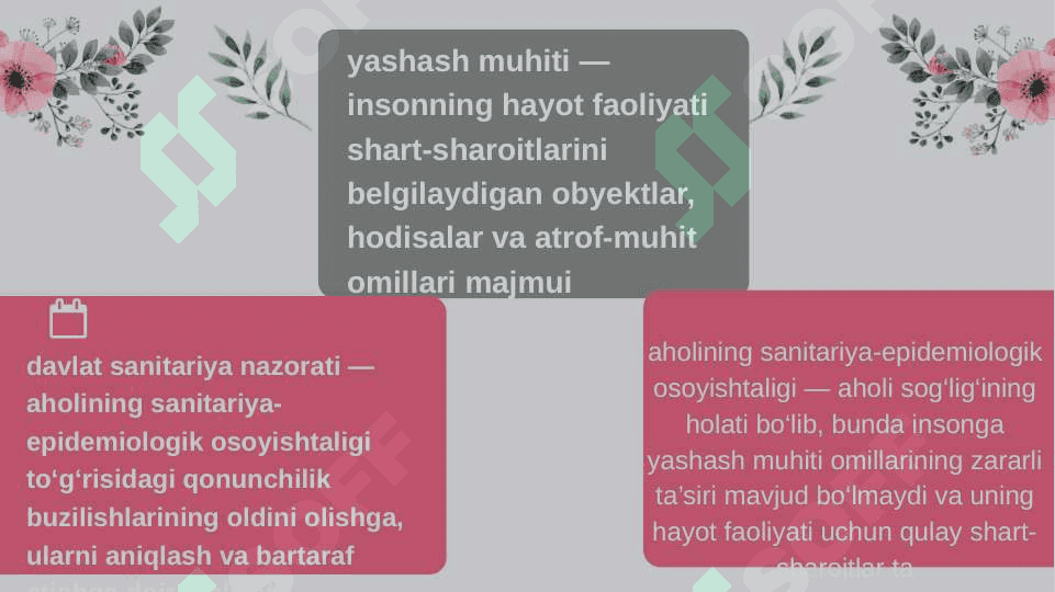 Shahar muhitiga gigenik tarif 8