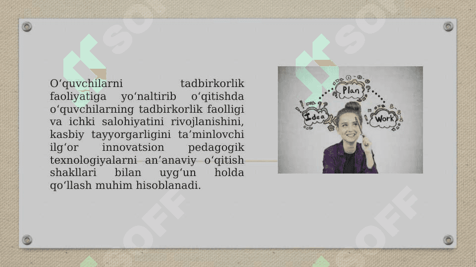 O‘quvchilarni tadbirkorlik faoliyatiga jalb etish shart-sharoitlari 4