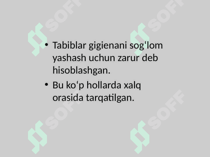 Gigienaning Qadimgi Davrda Shakllanishi XIX va XX Asrlardagi taraqqiyoti 8