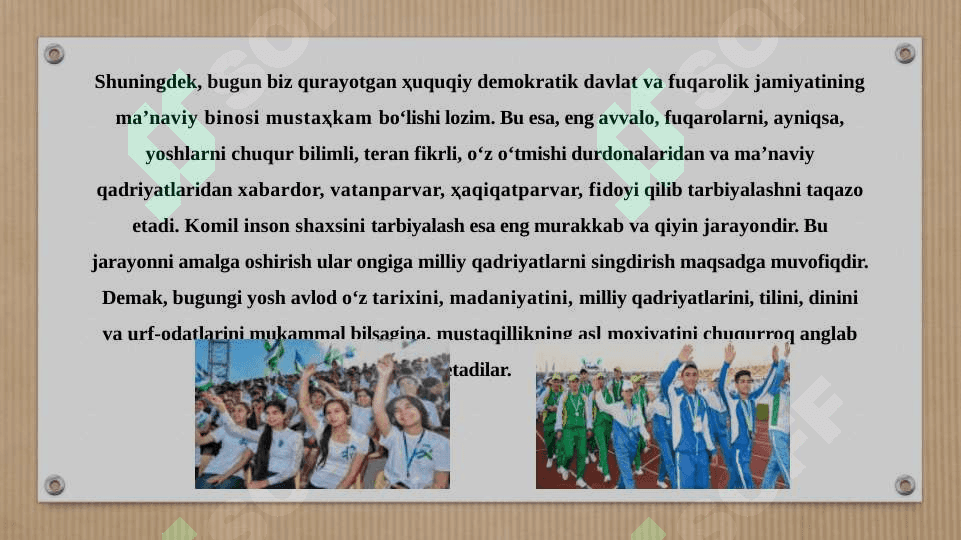 Faol fuqorolik pozitsiyaga ega bo'lgan yosh avlodni tarbiyalashning asosiy yo'nalishlari 3