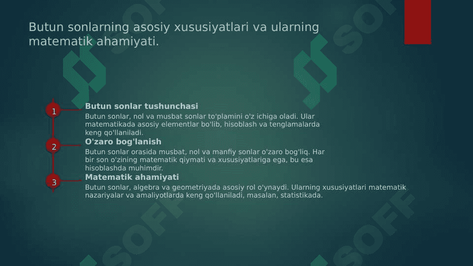 Butun sonlar. Butun manfiy sonlar 3