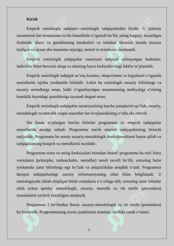 empirik sotsiologik tadqiqotlar 2