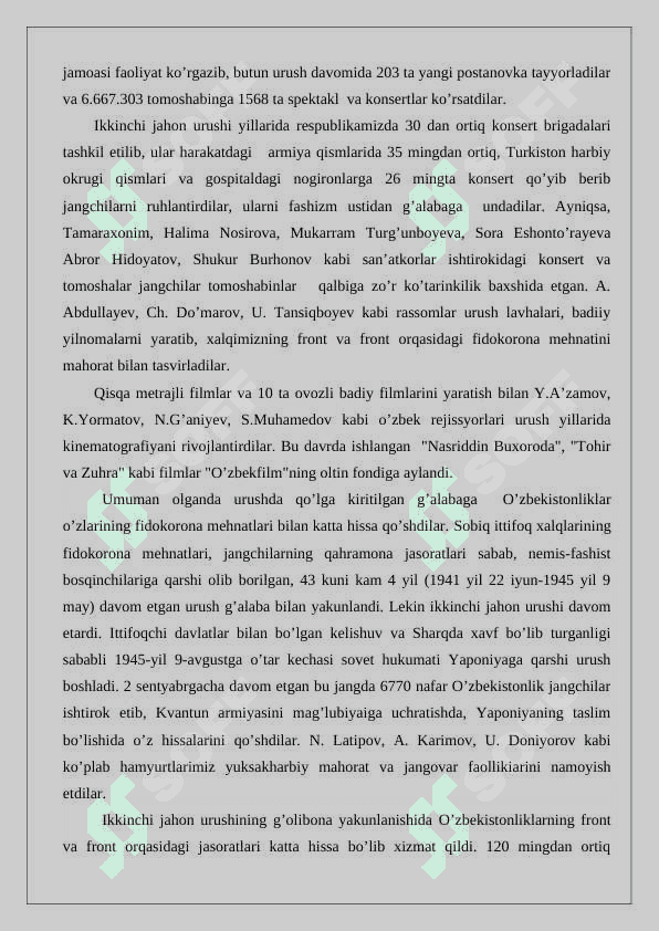 II-jahon urushi yillarida Ózbekistonda ilim fan madaniyat va san’at 24 4
