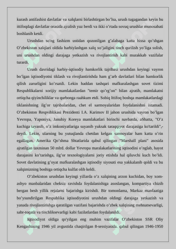 II-jahon urushi yillarida Ózbekistonda ilim fan madaniyat va san’at 24 6
