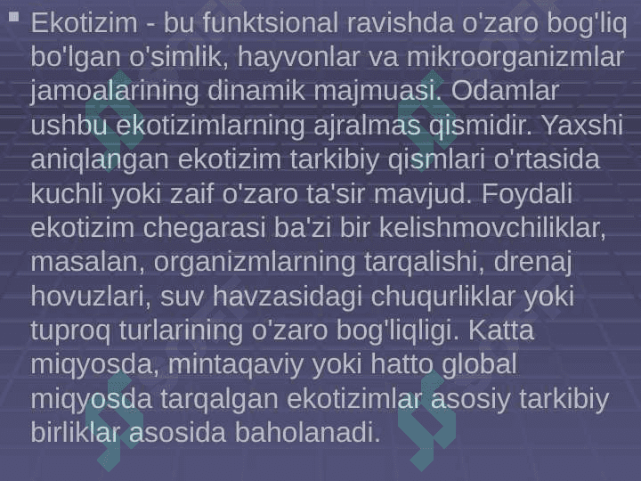 ekotizim tovarlari va xizmatlari 4