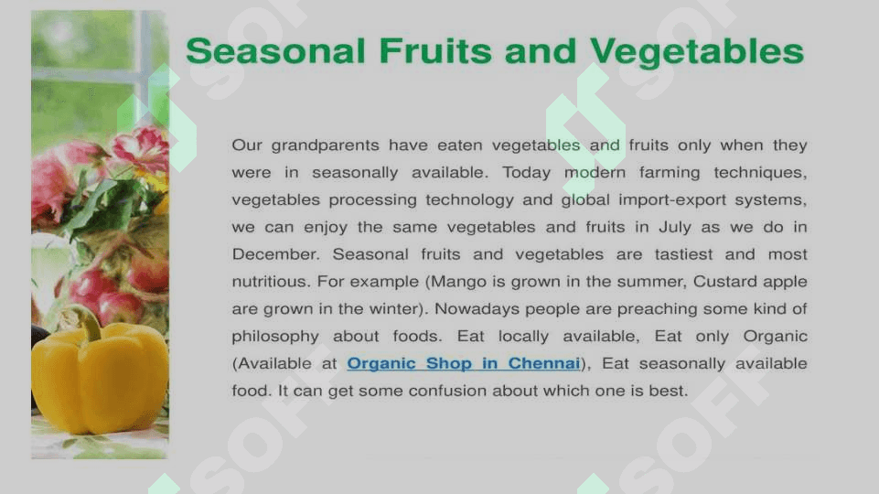 FRUITS AND VEGETABLES 2
