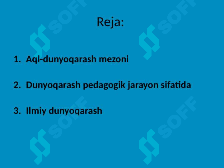 FAN ILMIY DUNYOQARASH SHAKLI 2