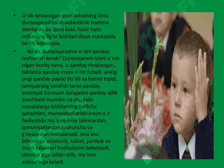 FAN ILMIY DUNYOQARASH SHAKLI 3