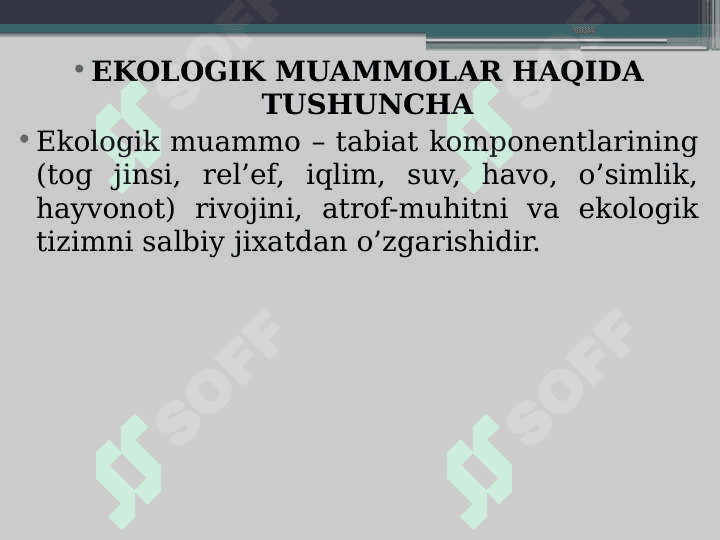Mahalliy ekologik muammolar va ularning oqibatlari. 8