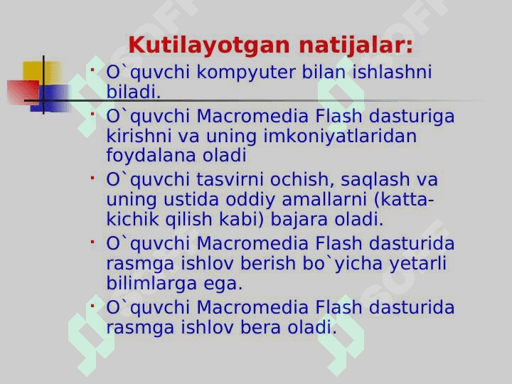 Flash texnologiyasi animatsiyalar hosil qilish 8