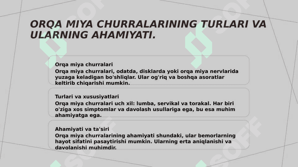 Orqa miya churralarida operasiyalar 3