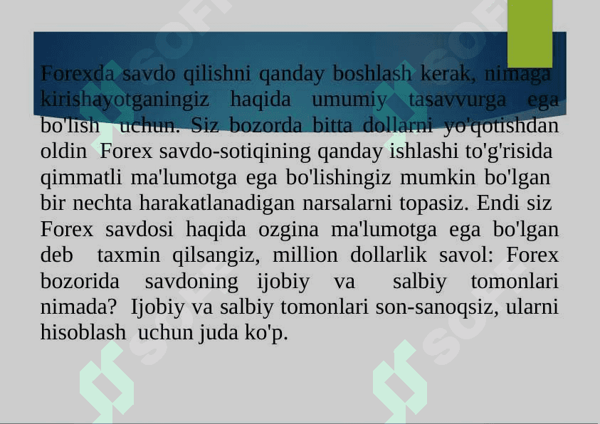 Forex afzalliklari va kamchiliklari 3