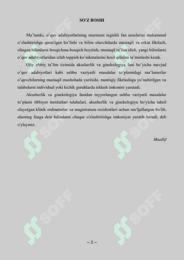 Akusherlik fanidan vaziyatli masalalar to'plami 3