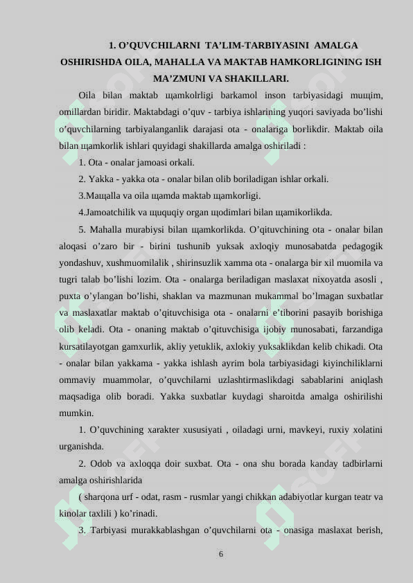 SINF MAJLISINI TASHKIL ETISH USULLARI 6