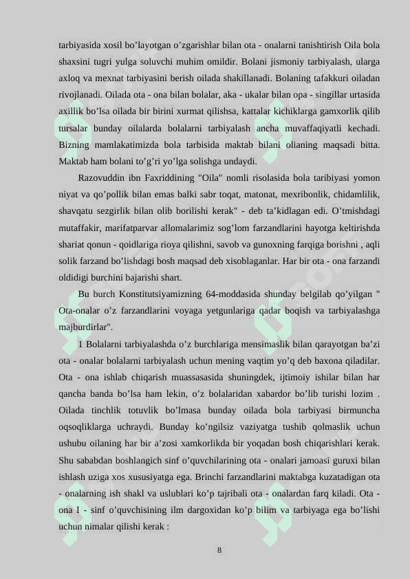 SINF MAJLISINI TASHKIL ETISH USULLARI 8