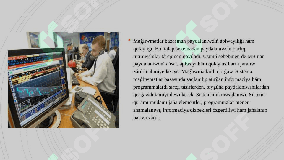 Ekonomikalıq informaciyalardı tekst redaktorı qurallarınan paydalanğan halda qayta islew programmaları 4