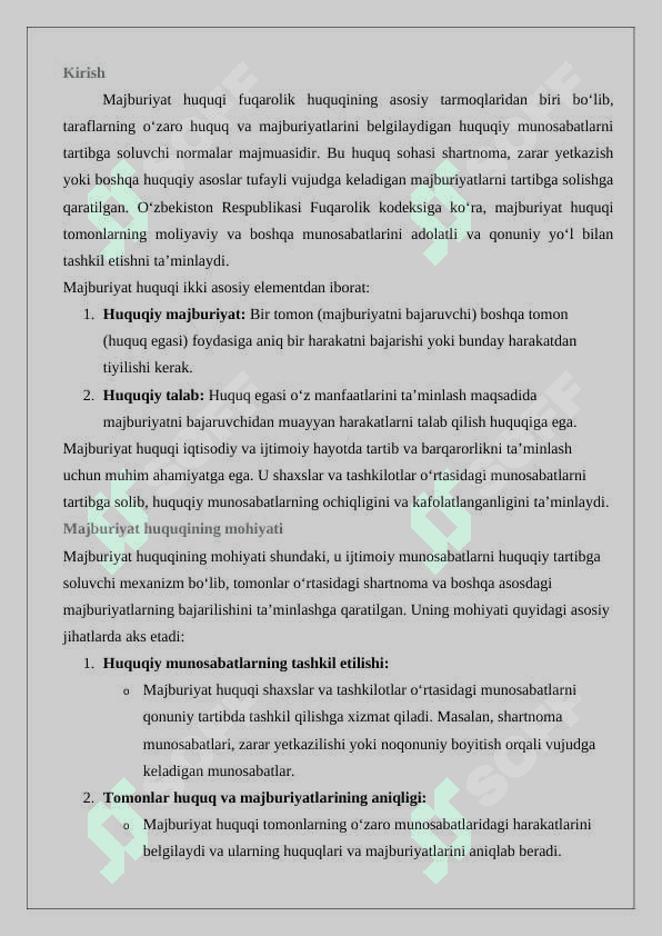 Majburiyat huquqi tushunchasi va mohiyati 2
