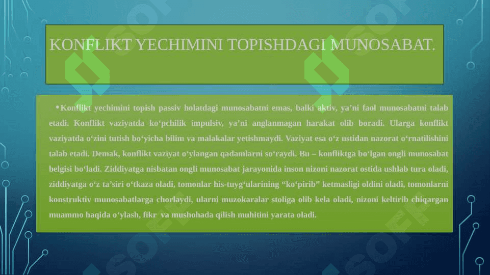 Konfliktlar psixoligiyasining muommolari va predmetlari 3