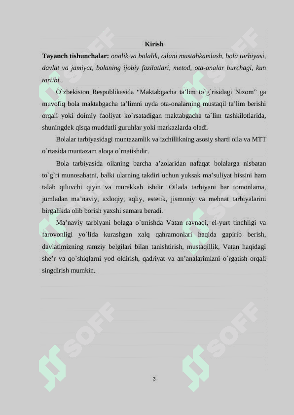 MAKTABGACHA TA’LIM MUASSASASI, OILA VA MAKTAB HAMKORLIGI 3