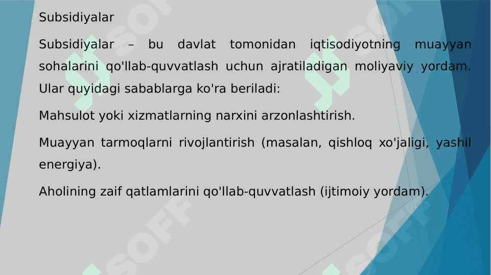 IJTIMOIY SOHADA BAHOLAR VA SUBSIDIYALAR 5