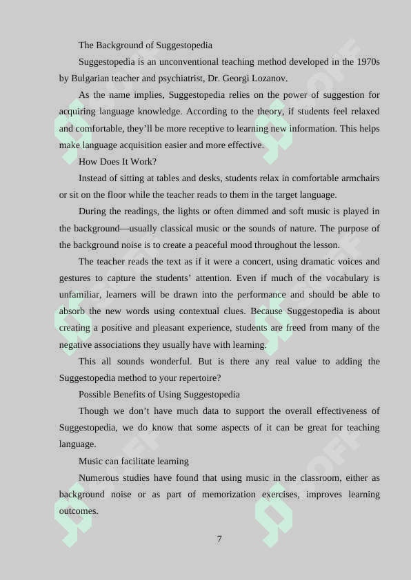 DESUGGESTOPEDIA AS LEARNING STRATEGIES FOR DEVELOPING STUDENTS VOCUBULARY 7