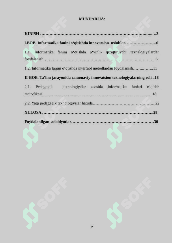 INFORMATIKA FANINI O‘QITISHDA INNOVATSION TA’LIM TEXNALOGIYALARINING MOHIYATI, NAZARIY ASOSLARI VA TURLARI 2