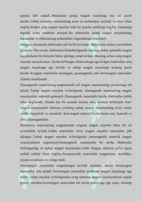 QATTIQ JISMLARNING MAGNIT XOSSALARI 7
