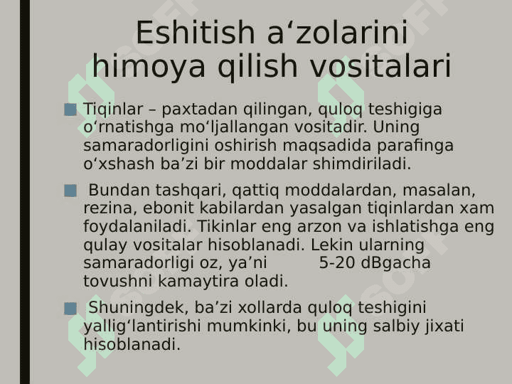 Shaxsiy himoya vositalari va ulardan foydalanish 8