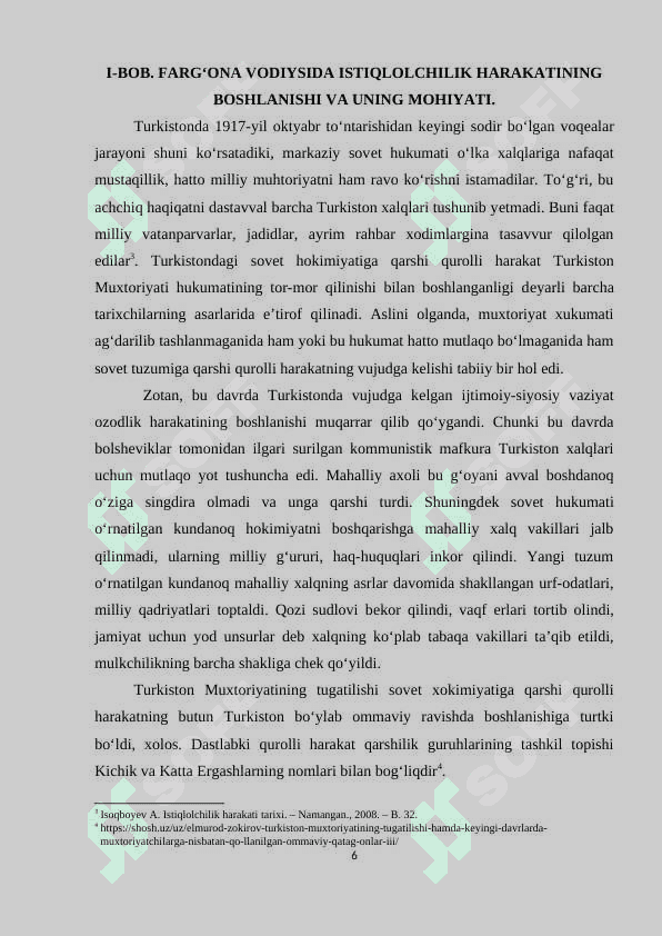 Milliy istiqlolchilik harakati tarixida Madaminbekning o’rni 6