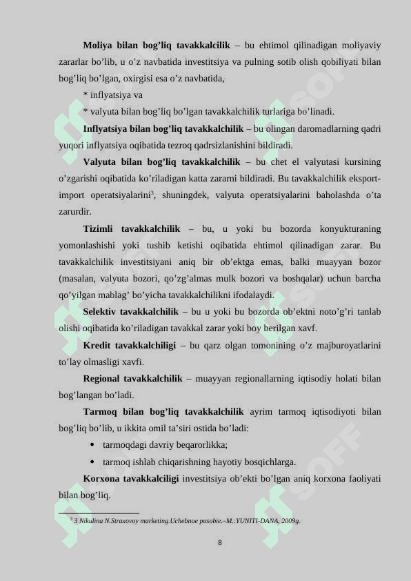 Tavakkalchilikni pasaytirishda sug’urtaning ahamiyati 8