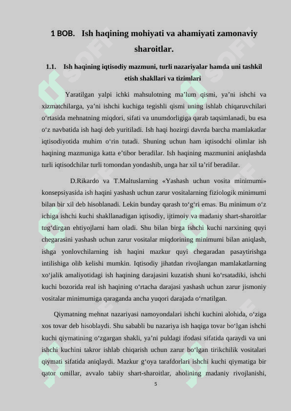 Ish haqqi mohiyati, turlari va prinsiplari 5