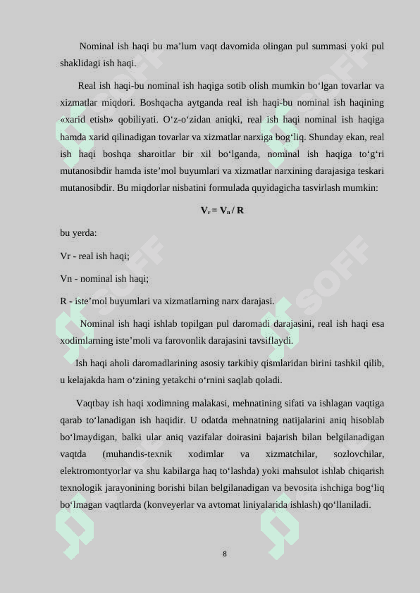 Ish haqqi mohiyati, turlari va prinsiplari 8
